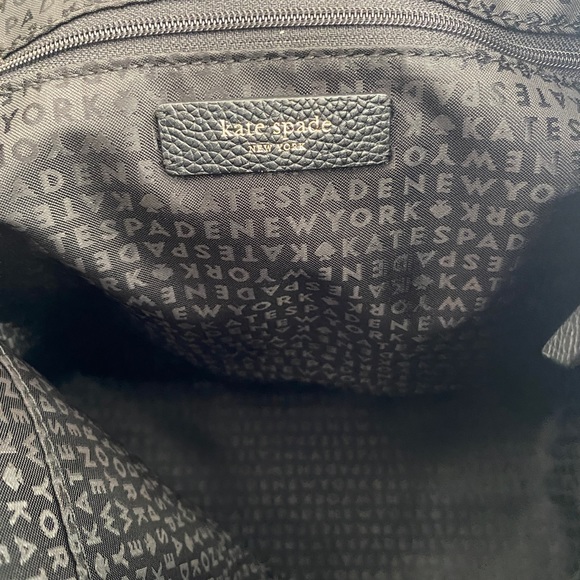 Kate Spade Larchmont Avenue Logo Penny Black Leather Tote Bag $399 - Picture 10 of 12